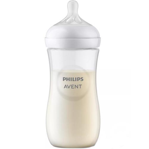 Philips Avent Natural Response Bottle 3m+ Μπιμπερό Πολυπροπυλενίου με Θηλή Σιλικόνης Ροής 4 Οπών 330ml, Κωδ SCY906/01